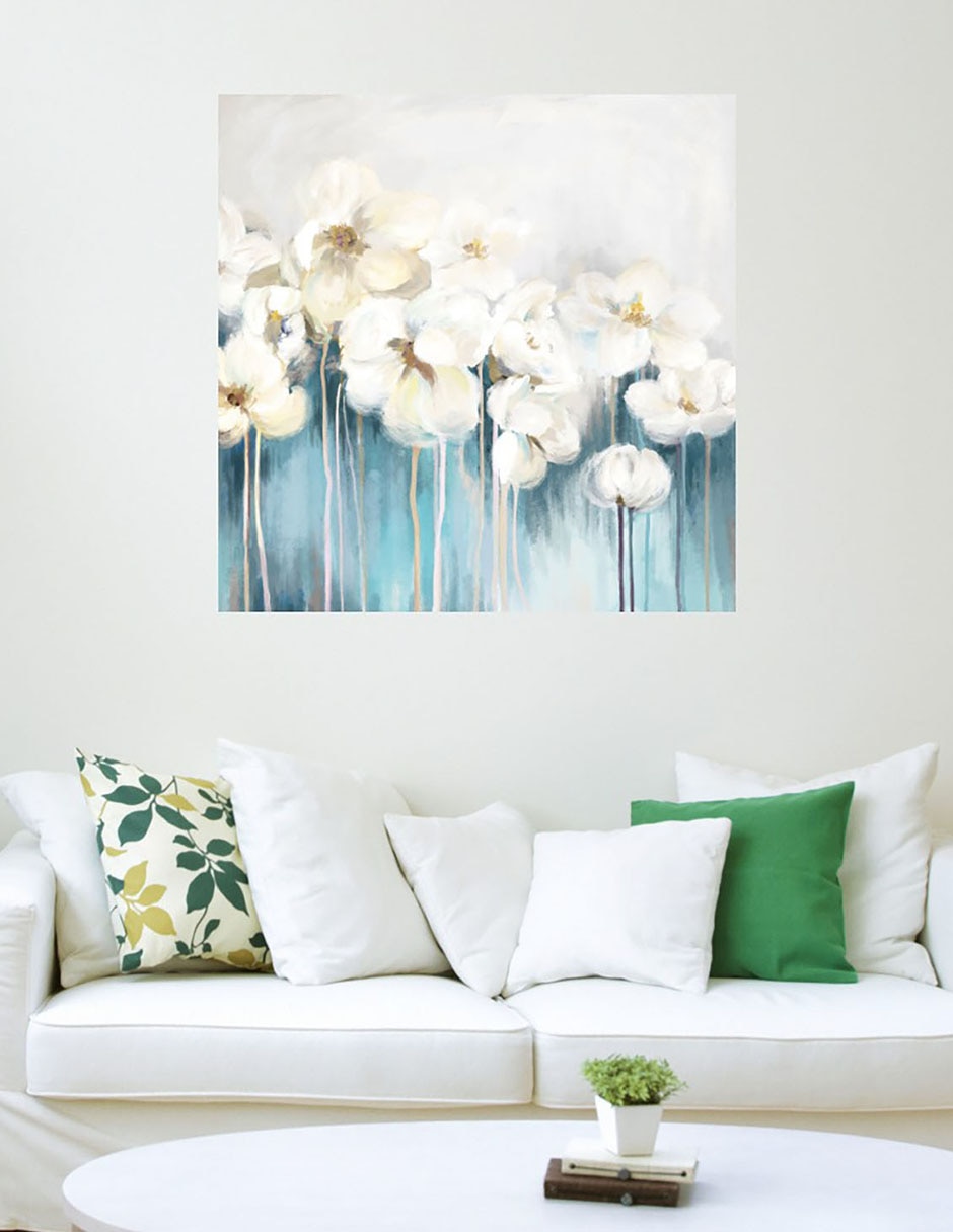 Cuadro decorativo Cascada de flores técnica mixta Floración 3