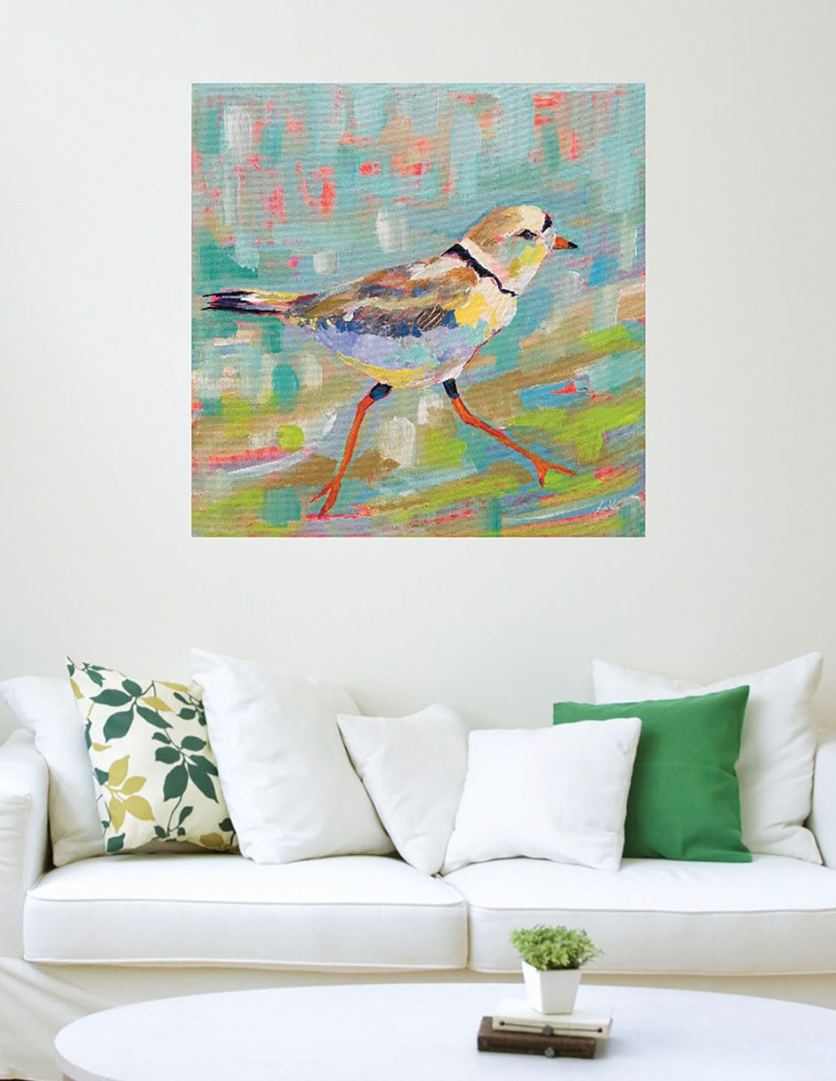 Cuadro decorativo Chorlito Costero I técnica mixta Aves Silvestres 3