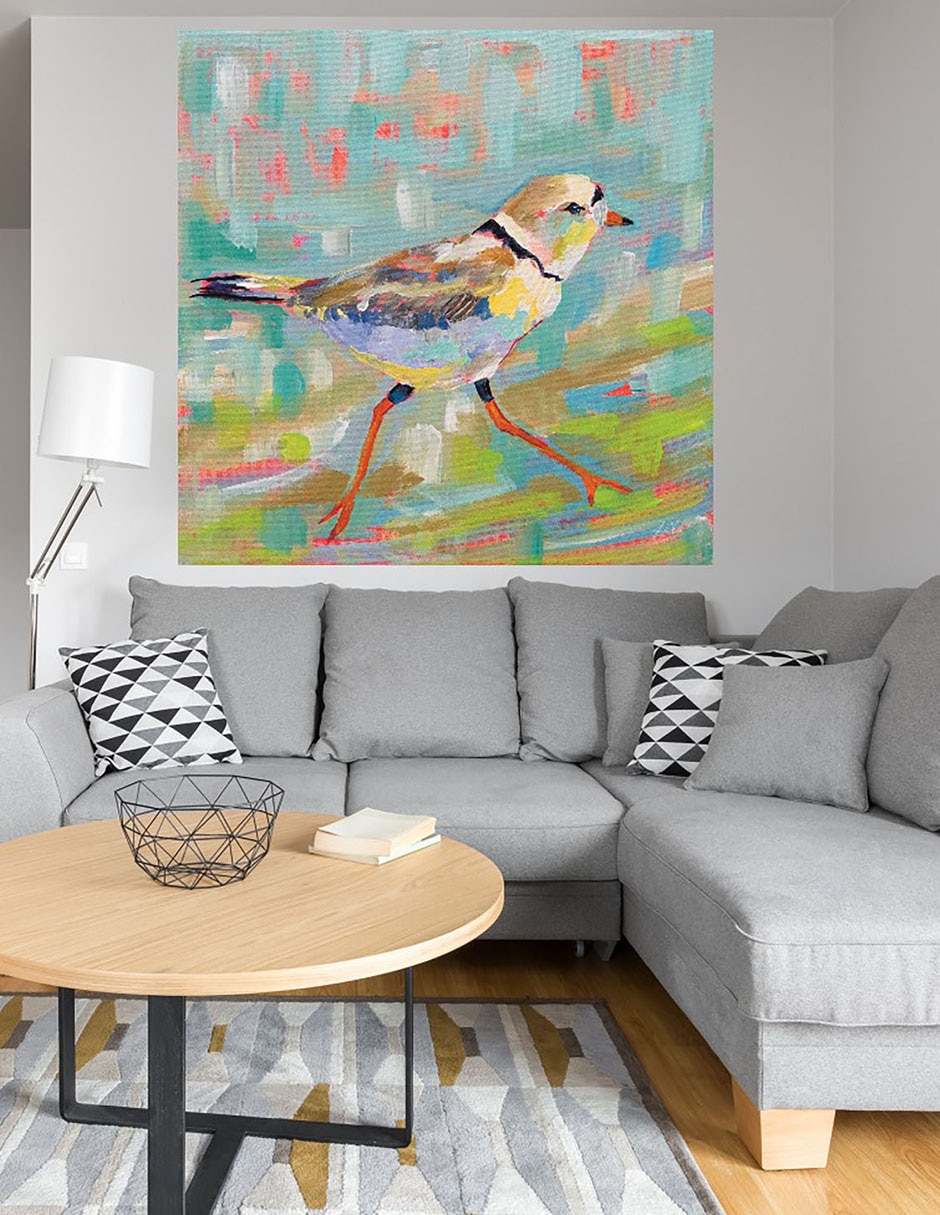 Cuadro decorativo Chorlito Costero I técnica mixta Aves Silvestres 4