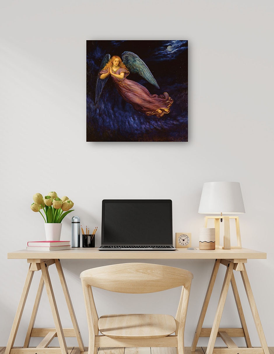 Cuadro decorativo Buenas noches ángel técnica mixta Ángeles 3