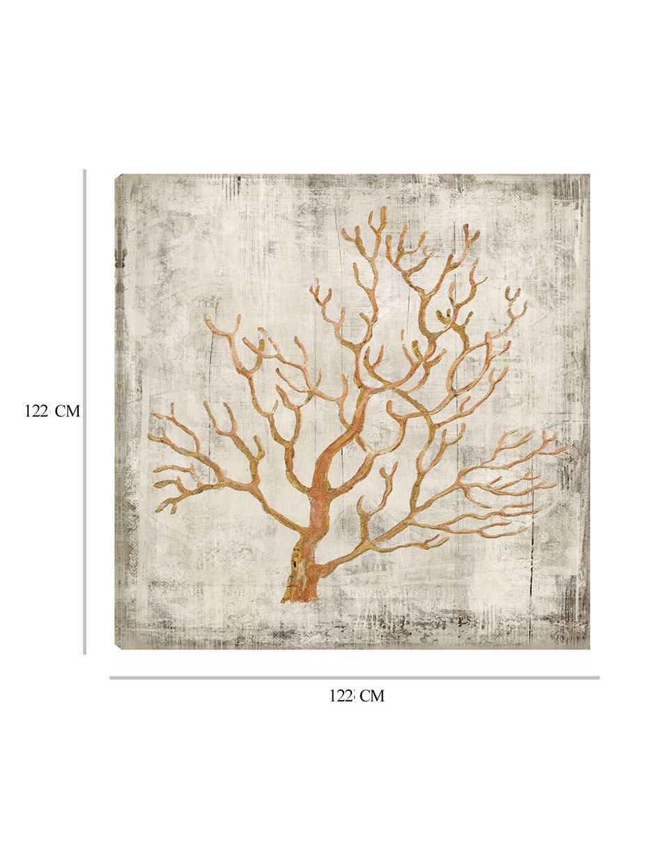 Cuadro decorativo Coral de Cobre I técnica mixta Animales Marinos 2