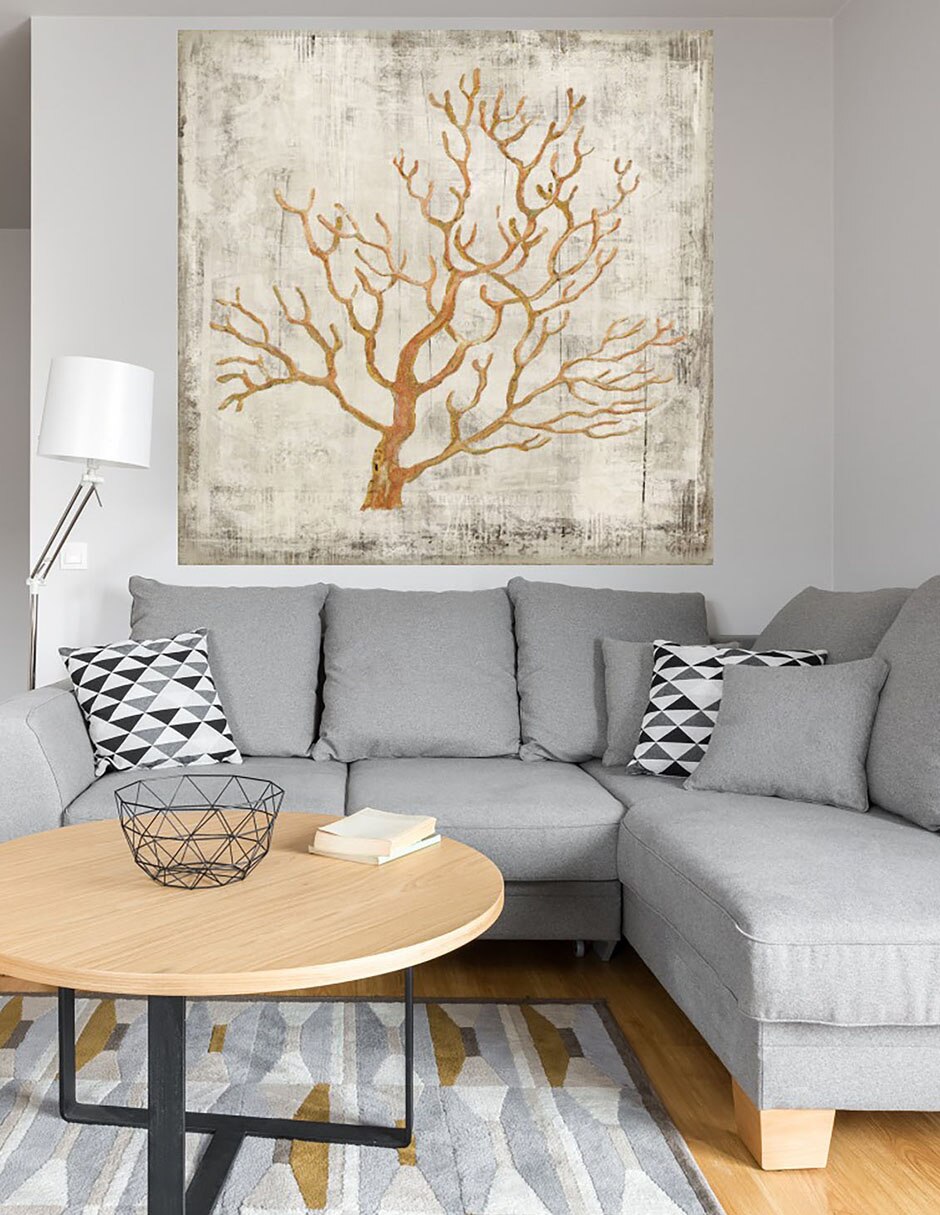 Cuadro decorativo Coral de Cobre I técnica mixta Animales Marinos 4