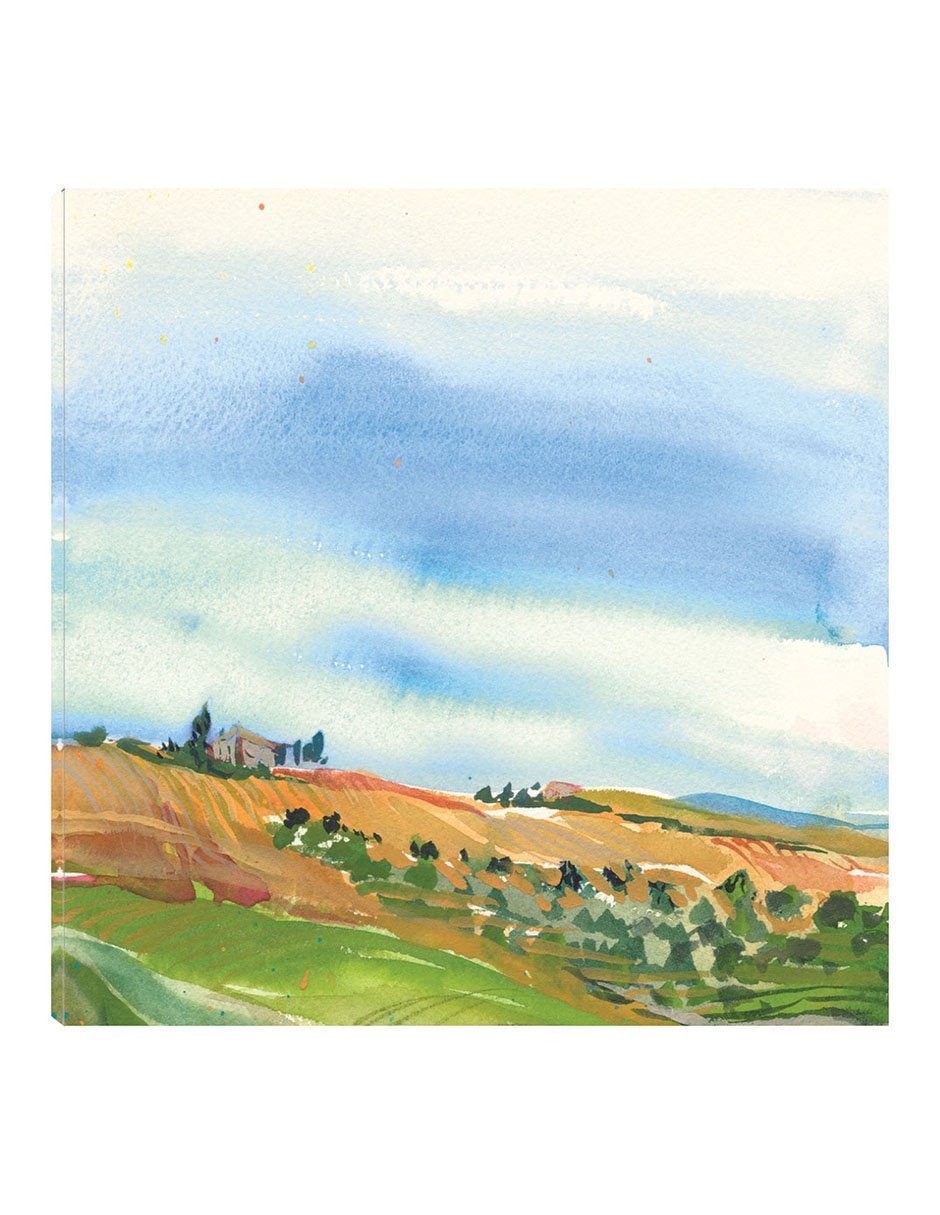 Cuadro decorativo Campos toscanos técnica mixta Primavera Cuadro decorativo Campos toscanos técnica mixta Primavera
