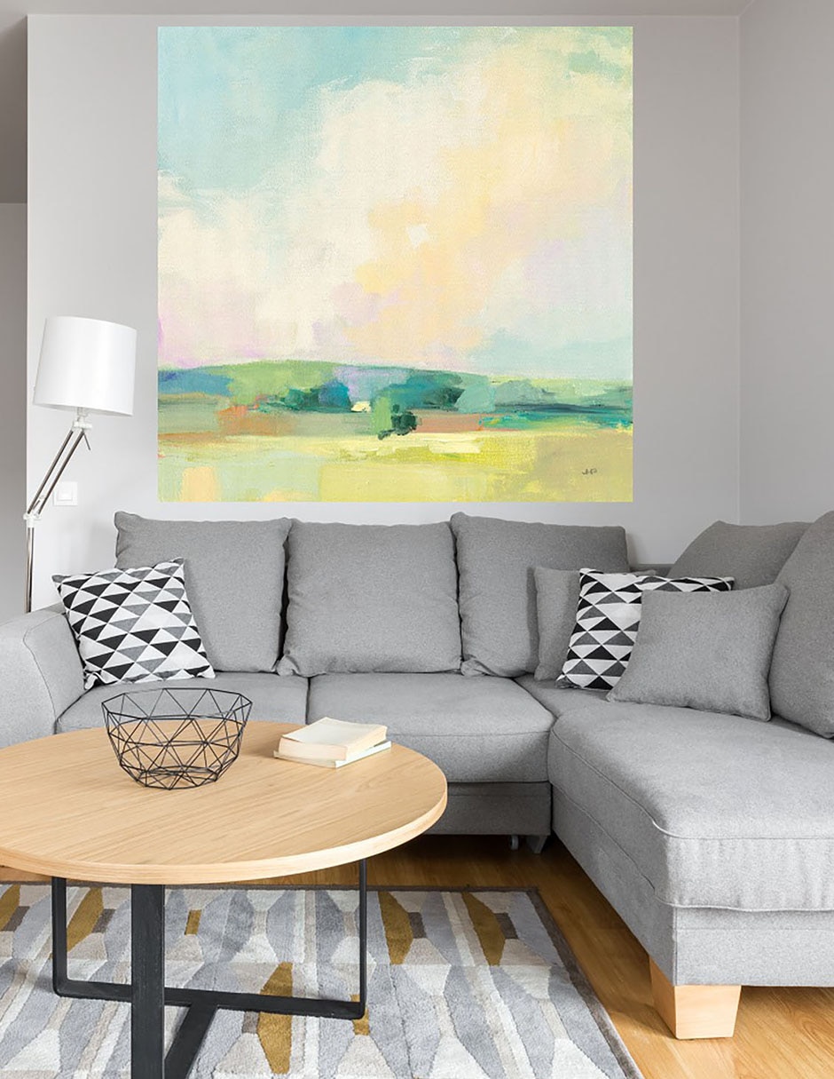 Cuadro decorativo Cielo de Verano II técnica mixta Campos 4