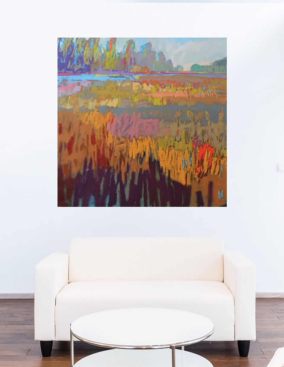 Cuadro decorativo Campo de color XXII técnica mixta Naturaleza 5