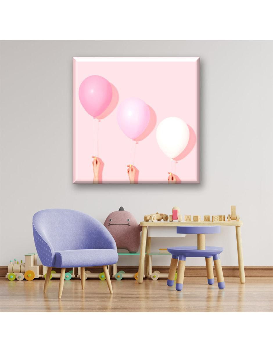 Cuadro decorativo Globos rosas 3