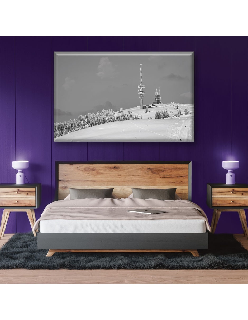 Cuadro decorativo Faro en la nieve 2