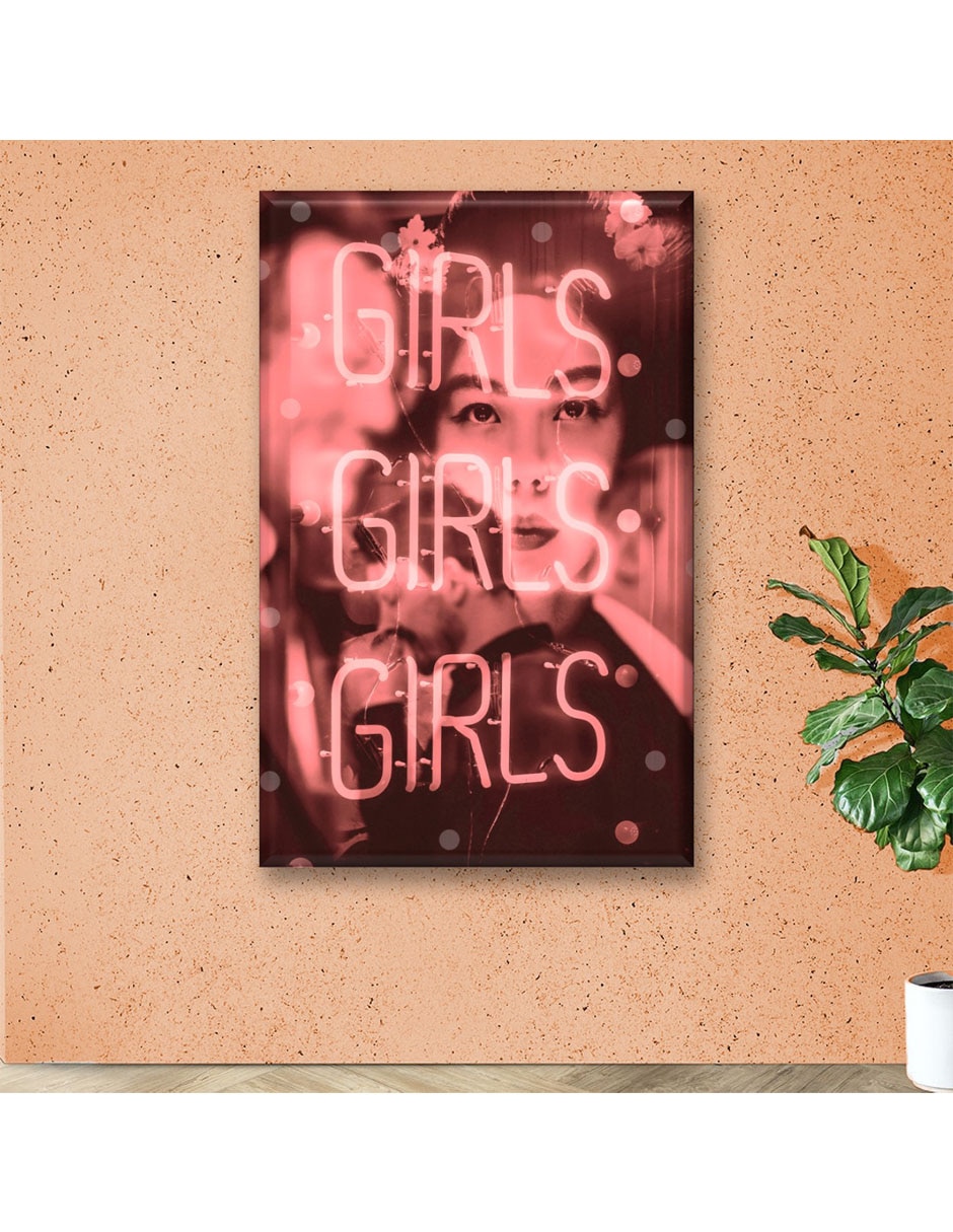 Cuadro decorativo girls neón 2