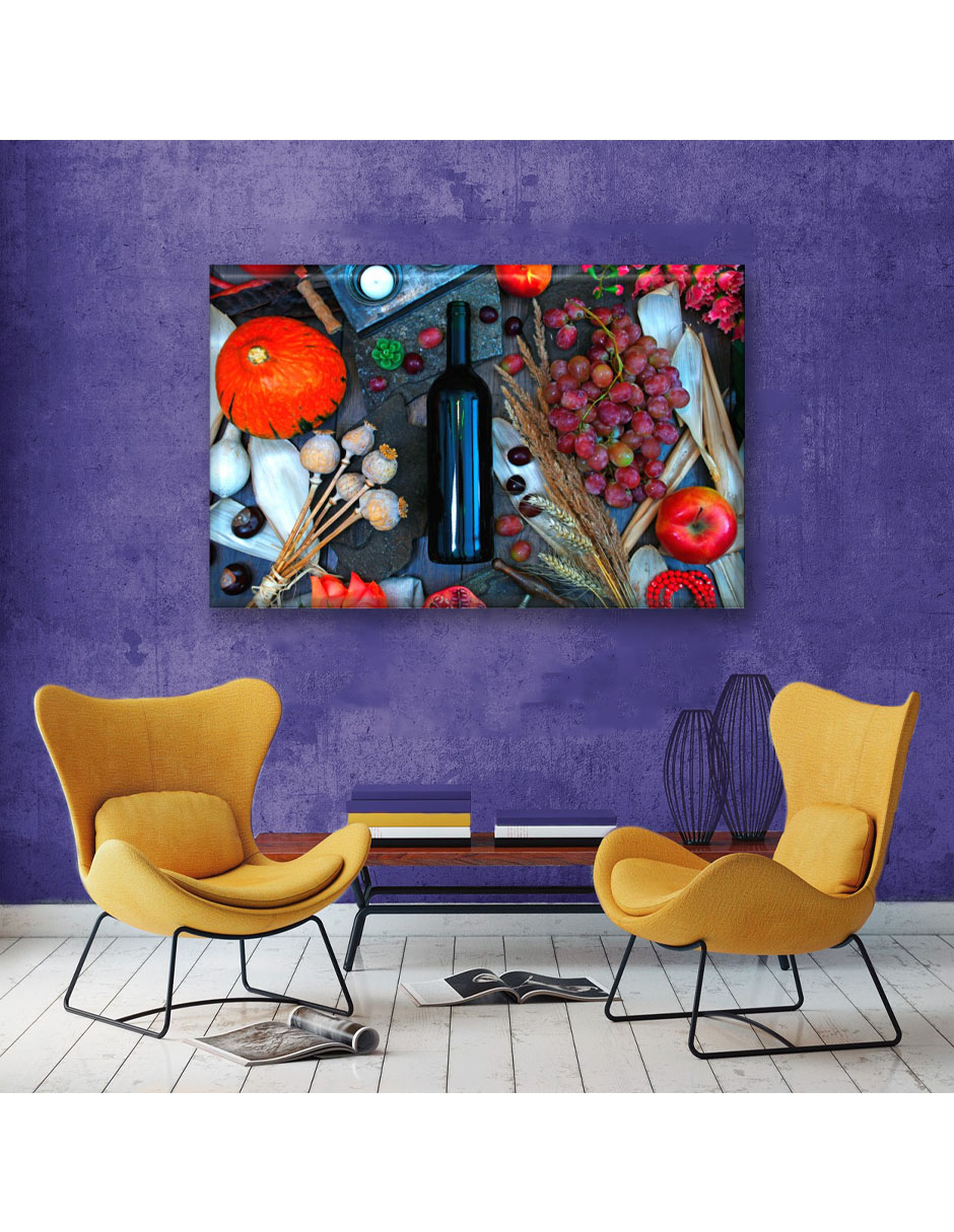 Cuadro decorativo Bodegón vino 2