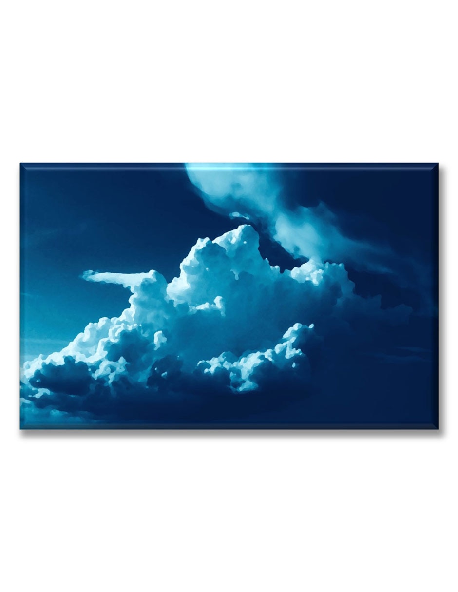 Cuadro decorativo nube azul