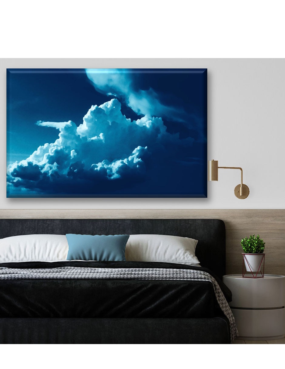 Cuadro decorativo nube azul 2