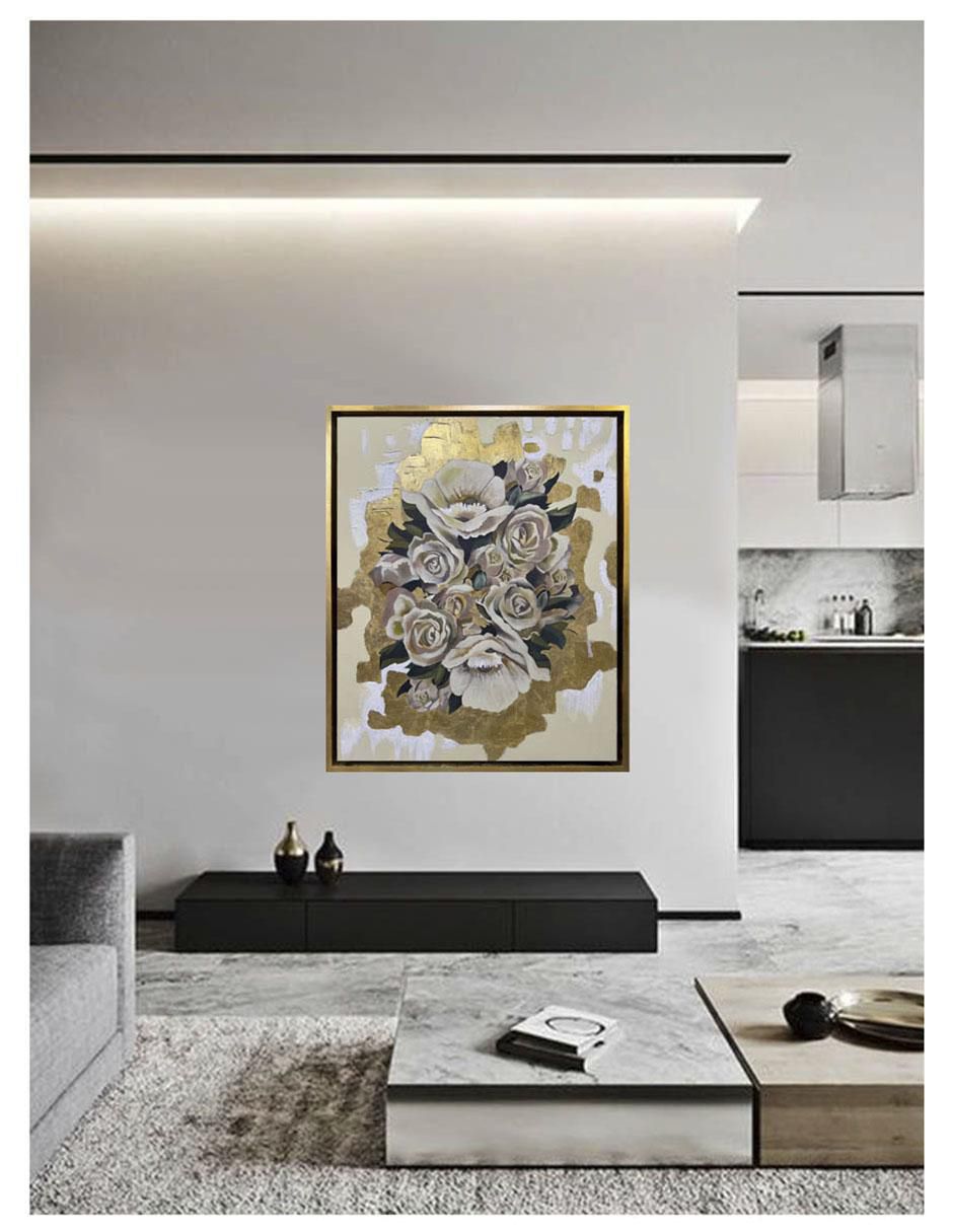 Pintura Jardín de oro técnica acrílico 5