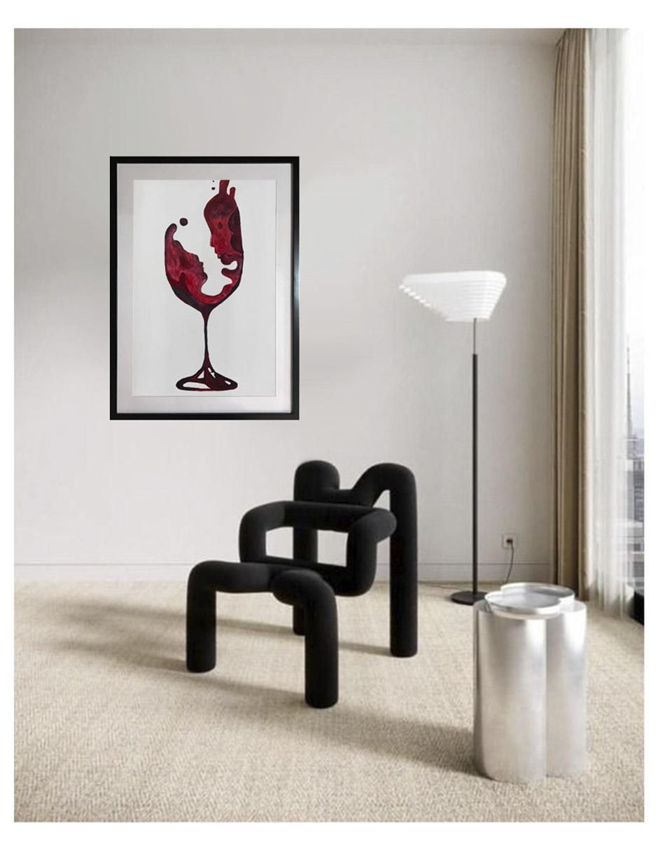 Pintura Good Wine II técnica acrílico 2
