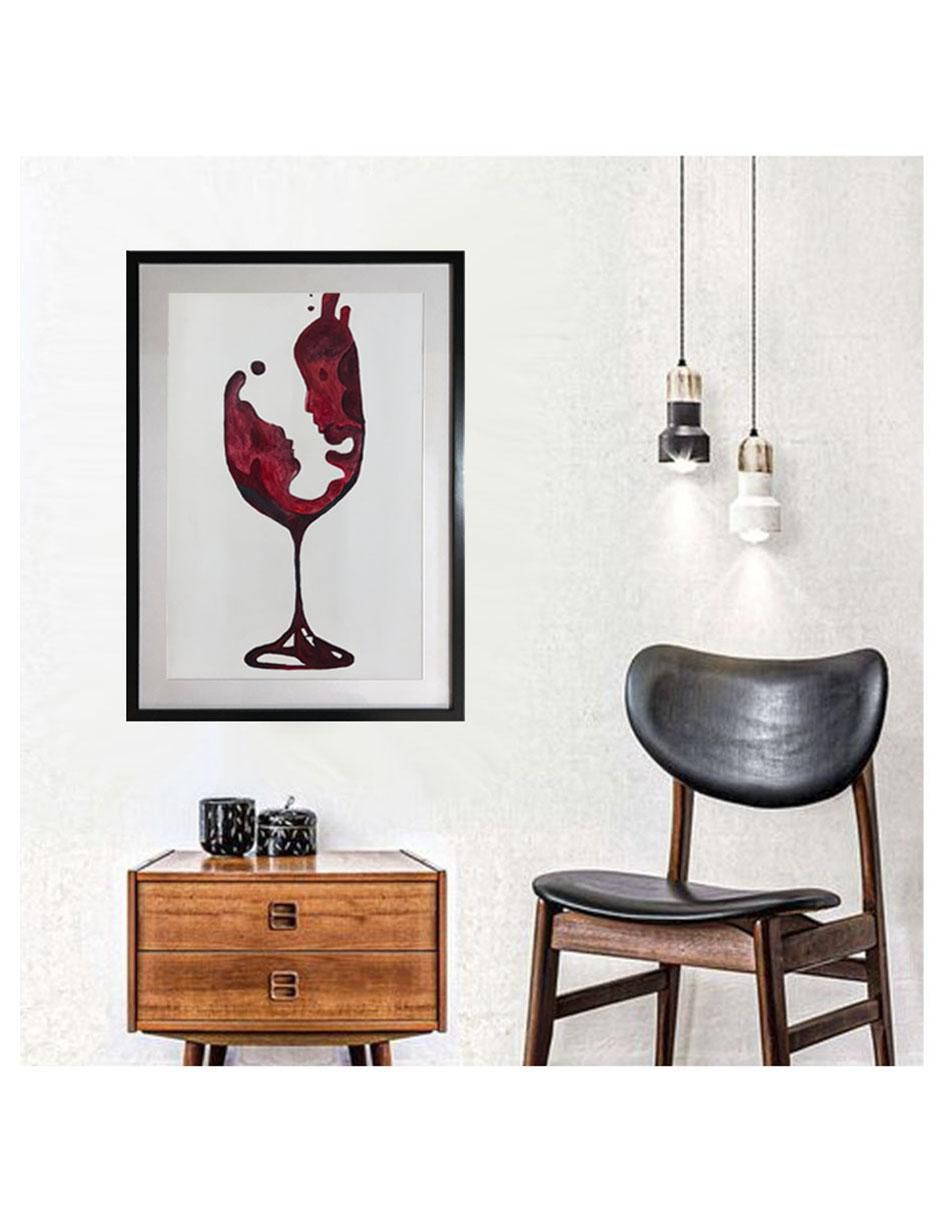 Pintura Good Wine II técnica acrílico 3