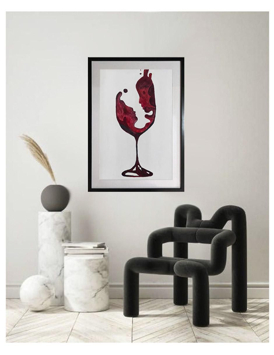 Pintura Good Wine II técnica acrílico 4
