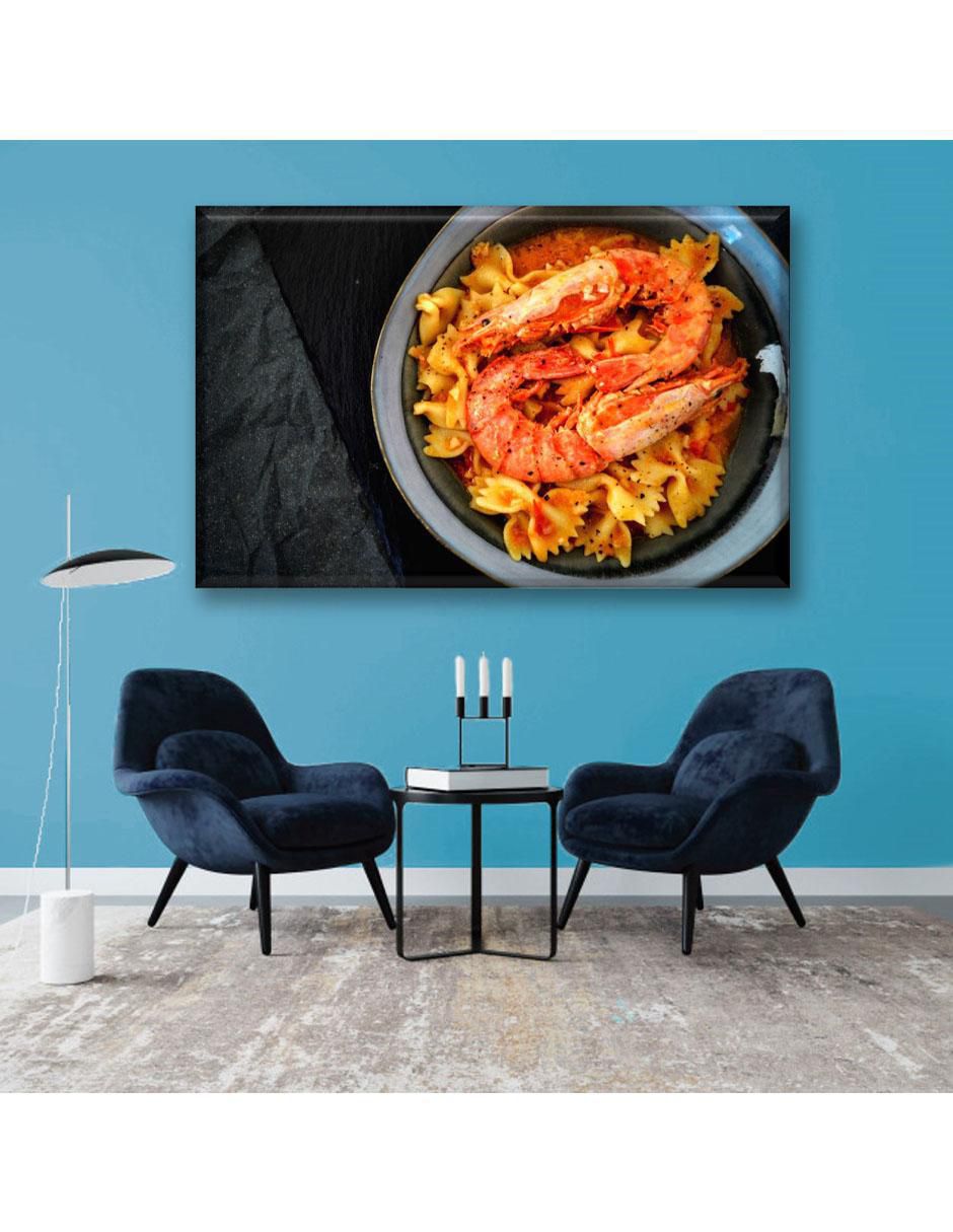 Cuadro decorativo Pasta con camarones 3