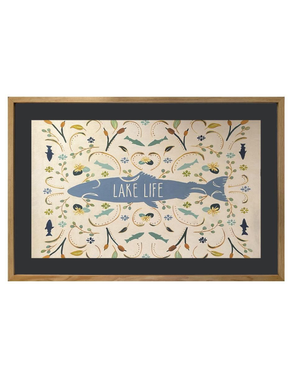 Pintura Lake Life técnica acrílico Peces