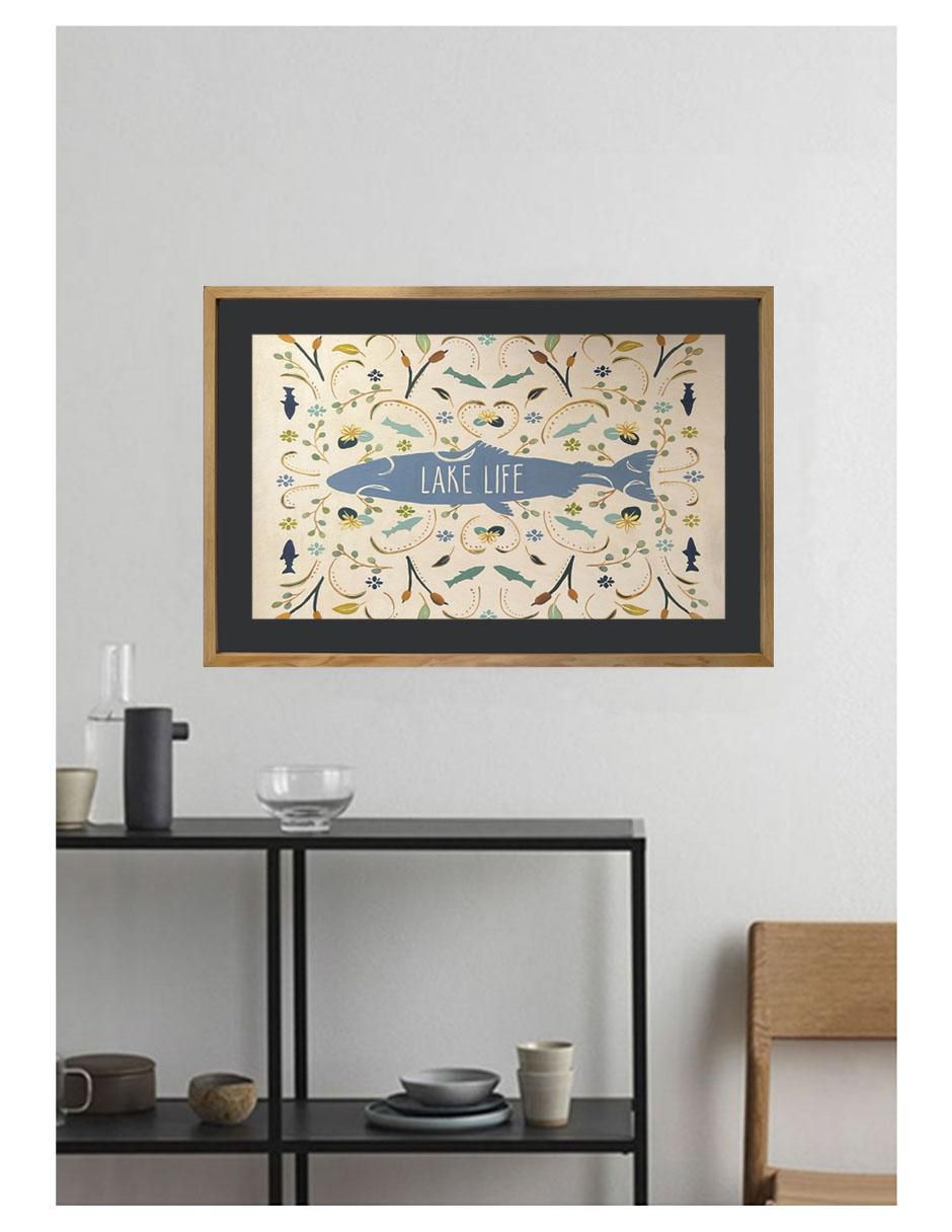 Pintura Lake Life técnica acrílico Peces 4