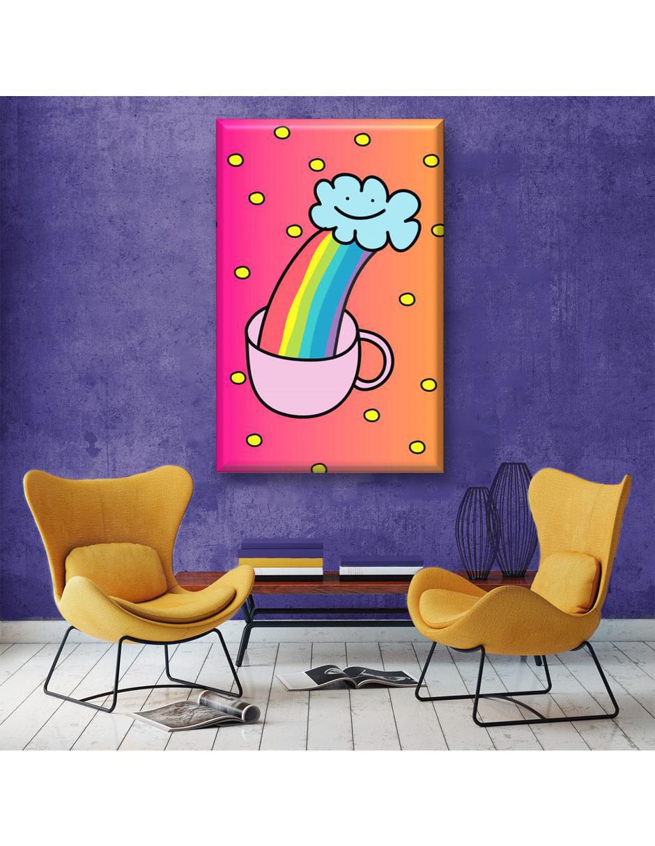 Cuadro decorativo Café arcoiris 2