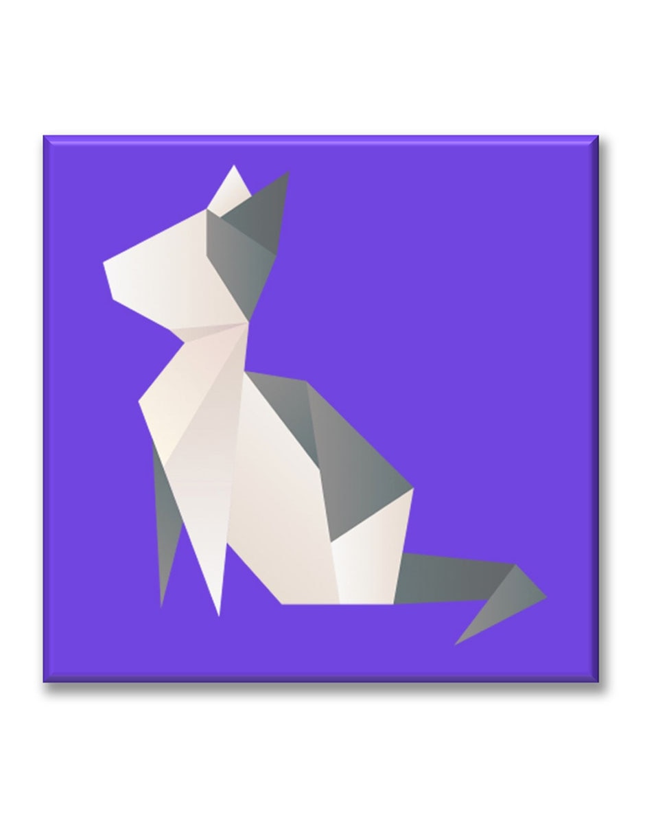 Cuadro decorativo Gato origami