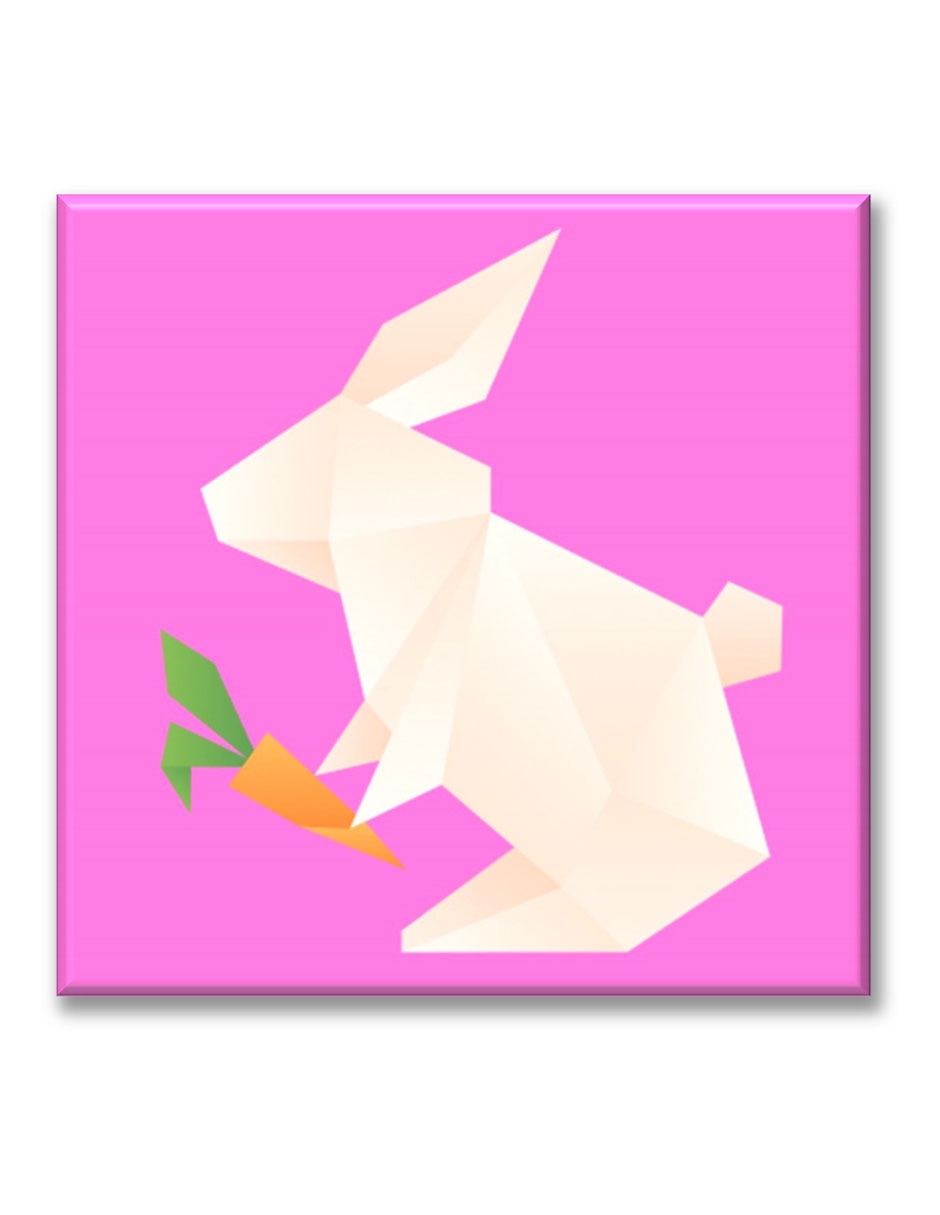 Cuadro decorativo Conejo de origami