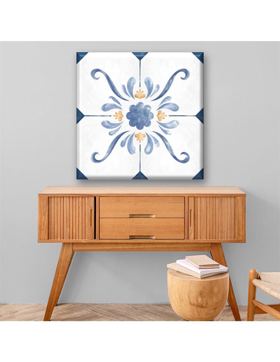 Cuadro decorativo Azulejo de flor 3