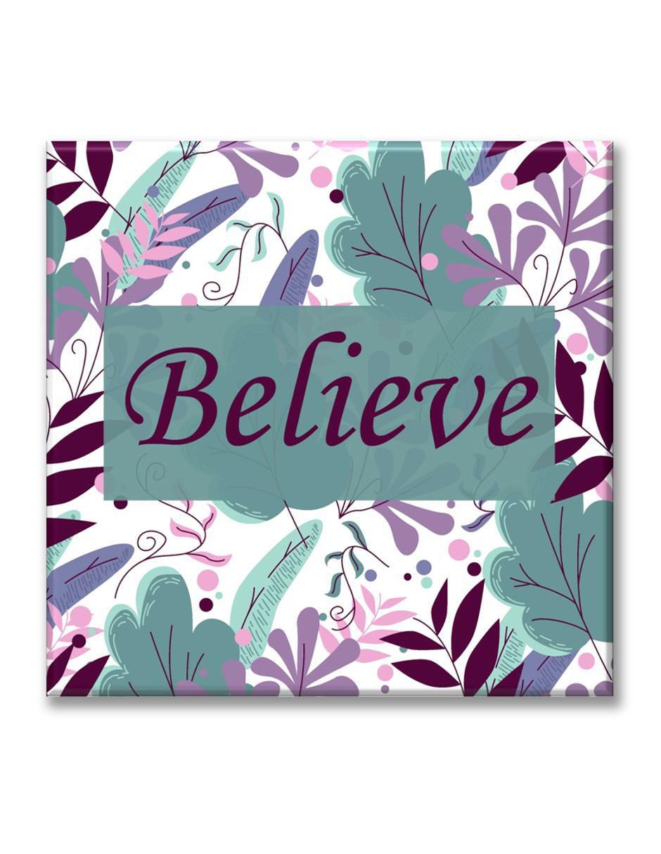 Cuadro decorativo Frase flores moradas