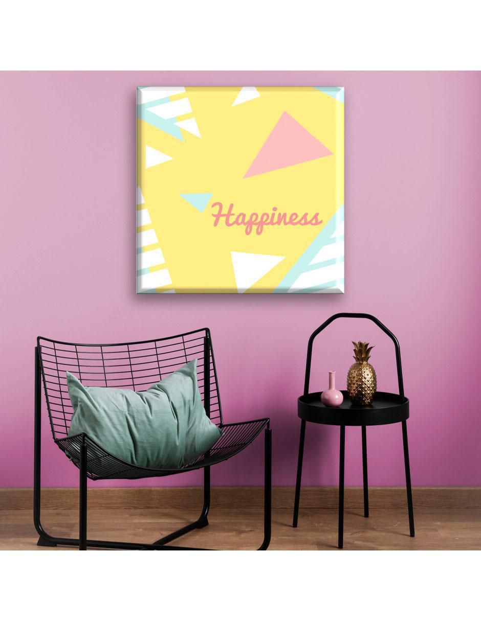 Cuadro decorativo Triángulos fondo amarillo 3