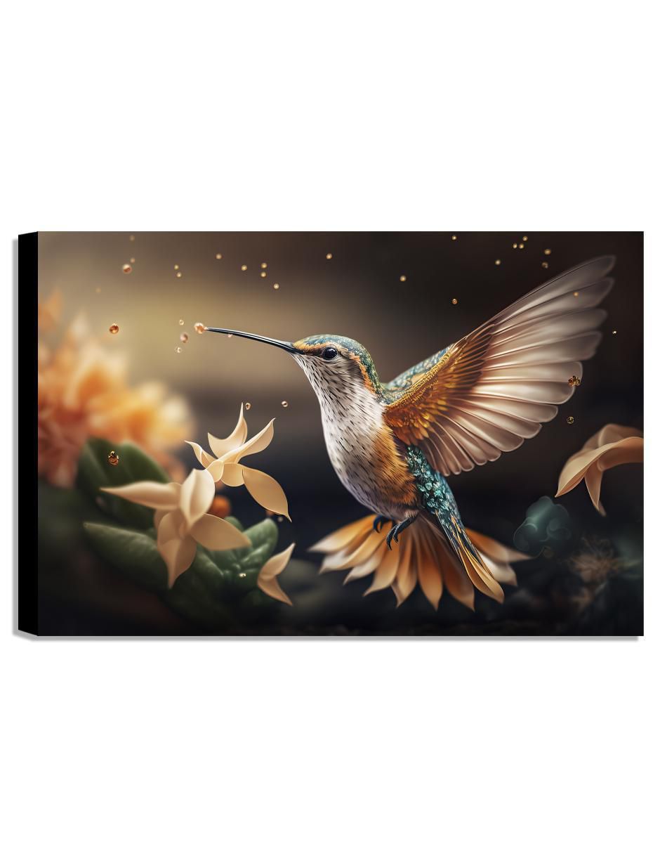Litografía Colibri técnica acrílico