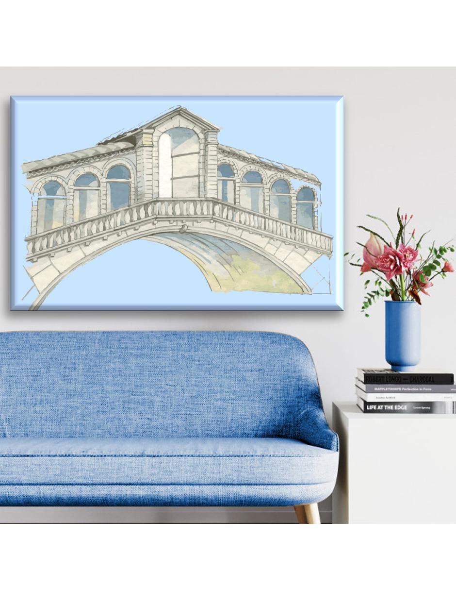 Cuadro decorativo Puente acuarela 2