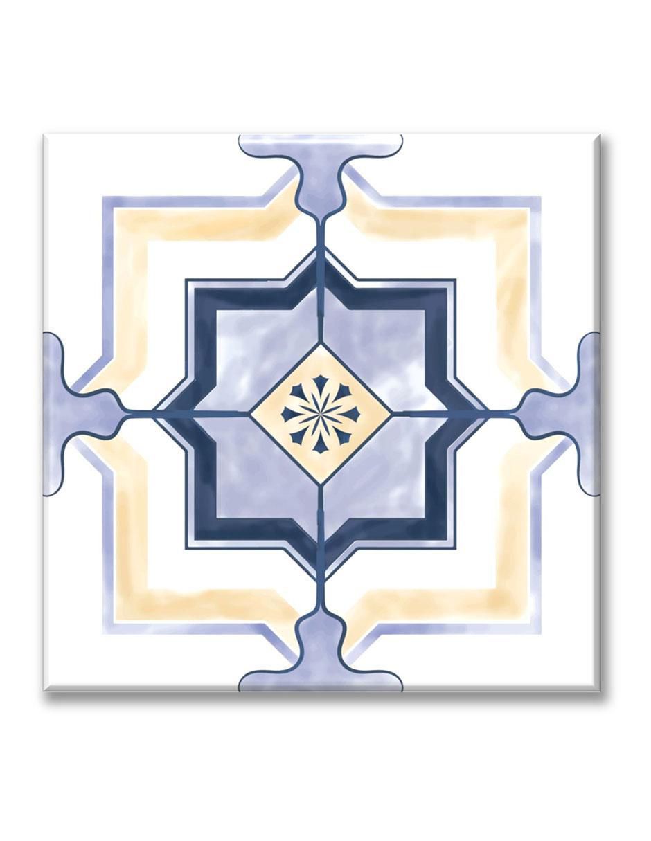 Cuadro decorativo Mosaico azul y dorado