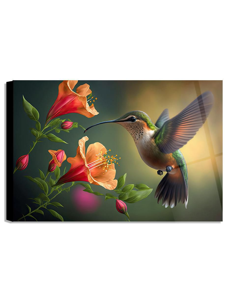 Litografía Colibrí técnica acrílico