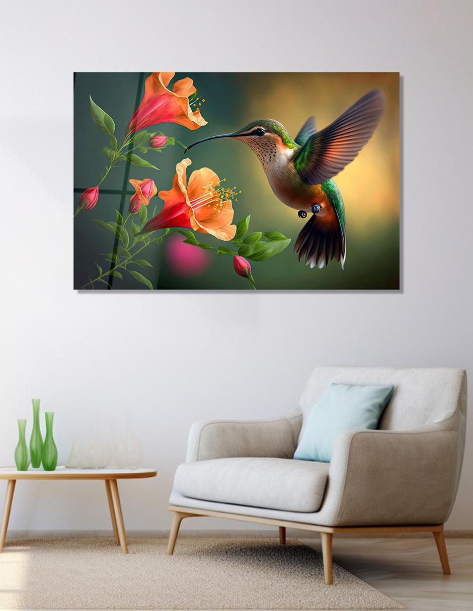 Litografía Colibrí técnica acrílico 3