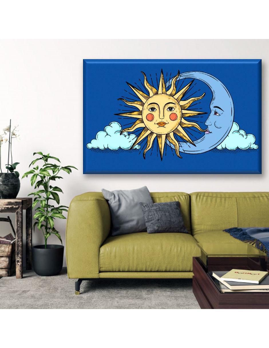 Cuadro decorativo Sol y luna 2
