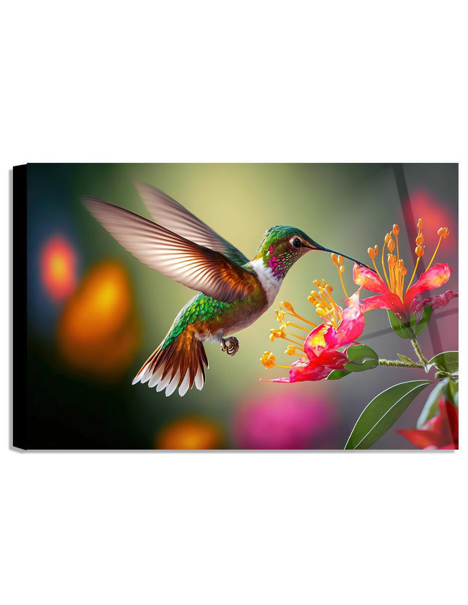 Litografía Colibrí técnica acrílico Litografía Colibrí técnica acrílico