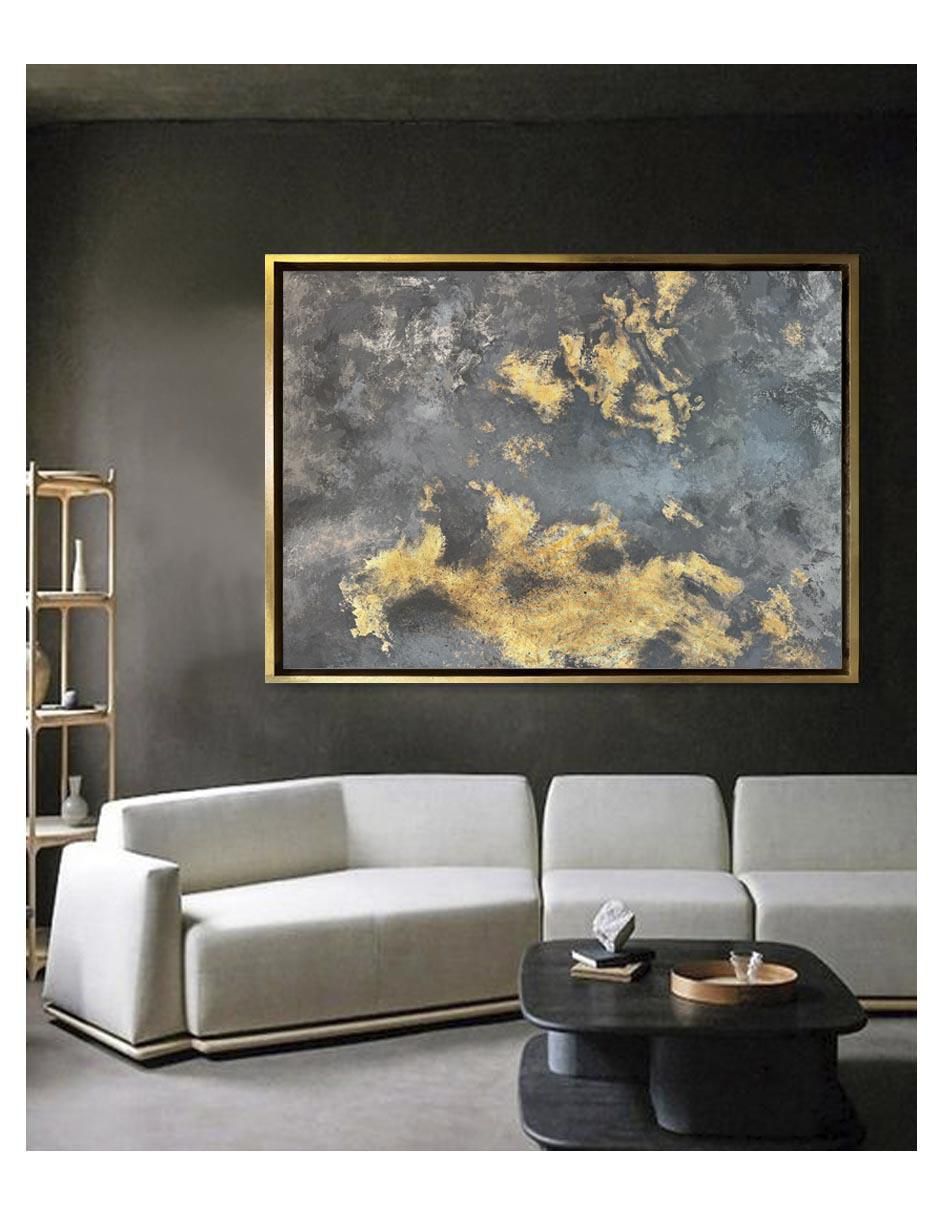 Pintura Gold Moon técnica mixta 2
