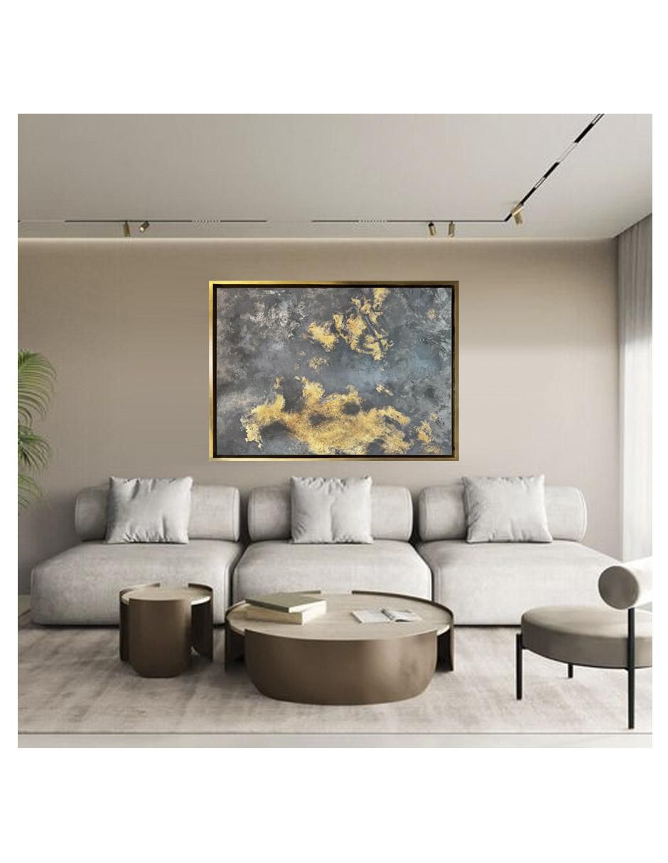 Pintura Gold Moon técnica mixta 3