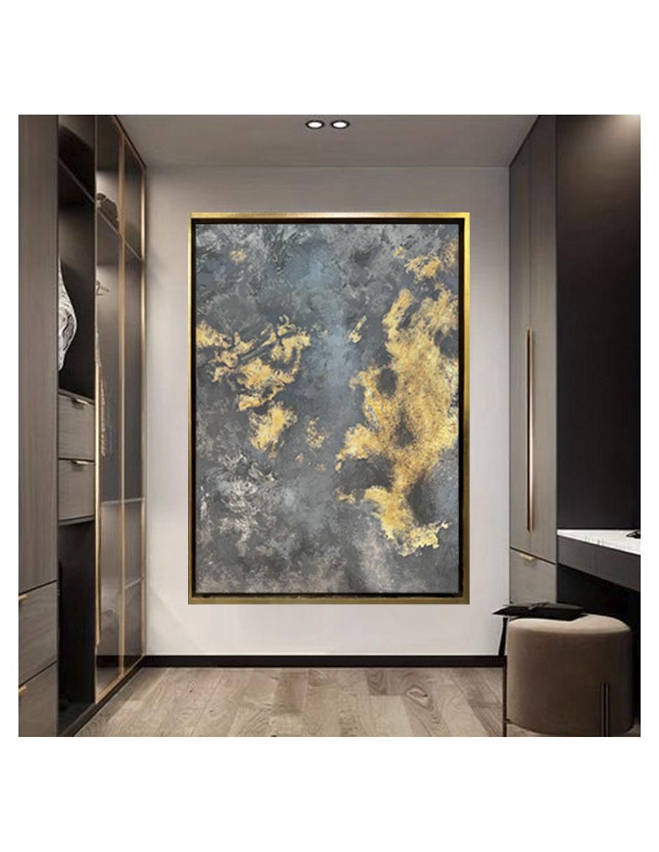 Pintura Gold Moon técnica mixta 5