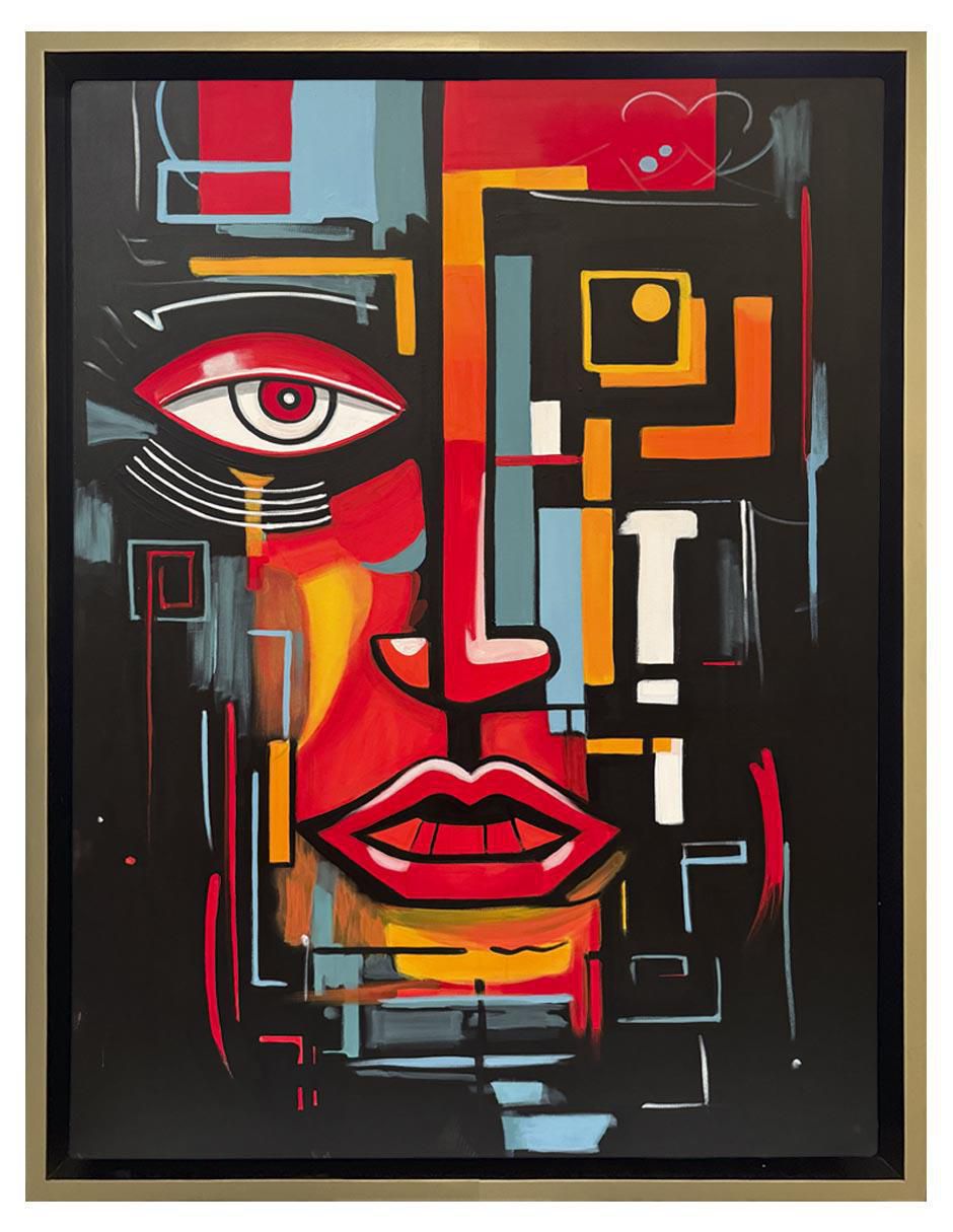 Pintura Lucas técnica acrílico Faces