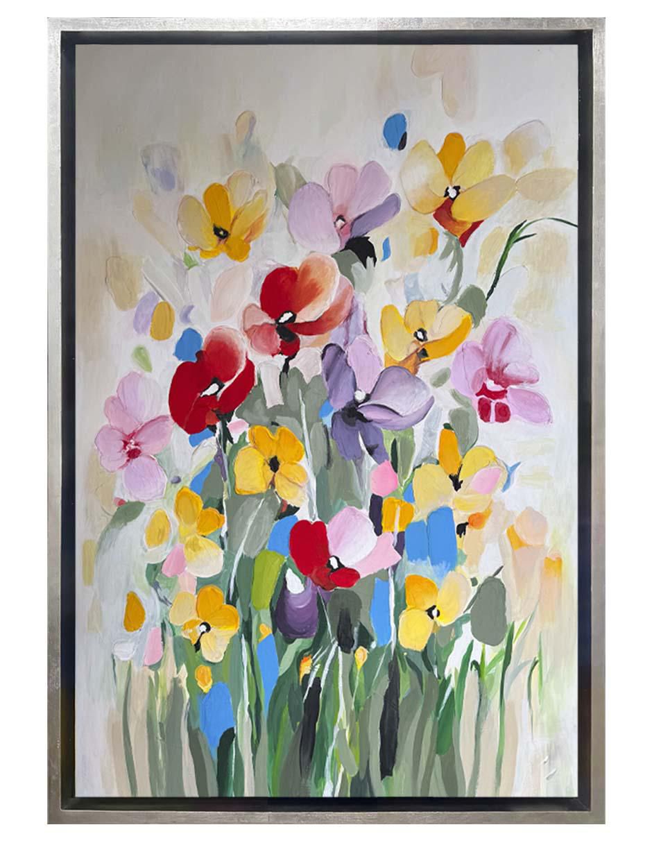 Pintura Flowers técnica mixta