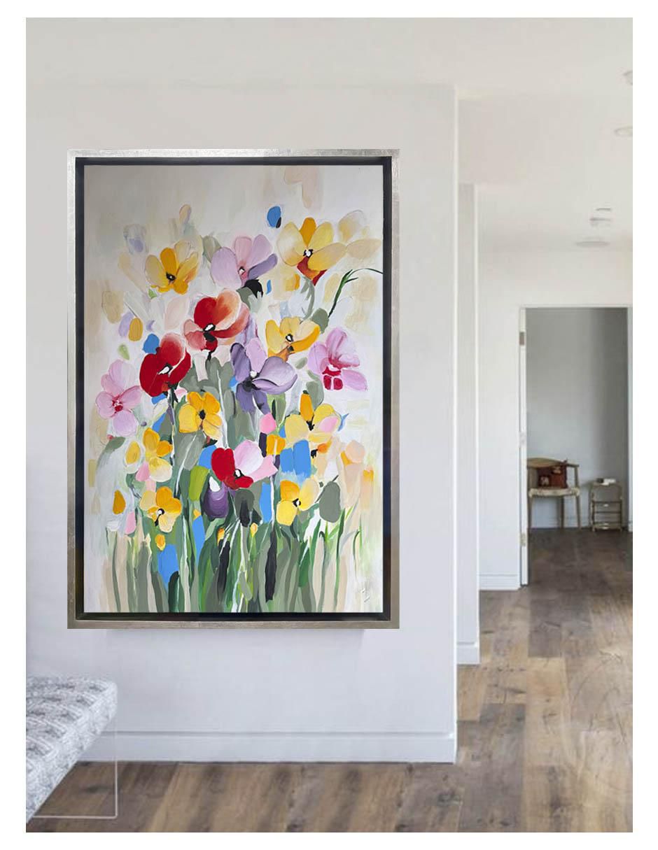 Pintura Flowers técnica mixta 2
