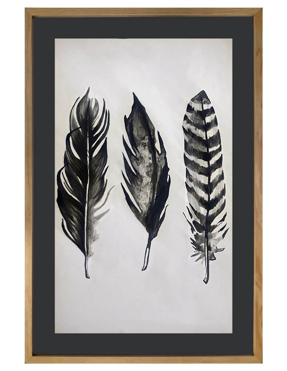 Pintura 3 Feathers técnica acrílico Feathers 4 Vistas