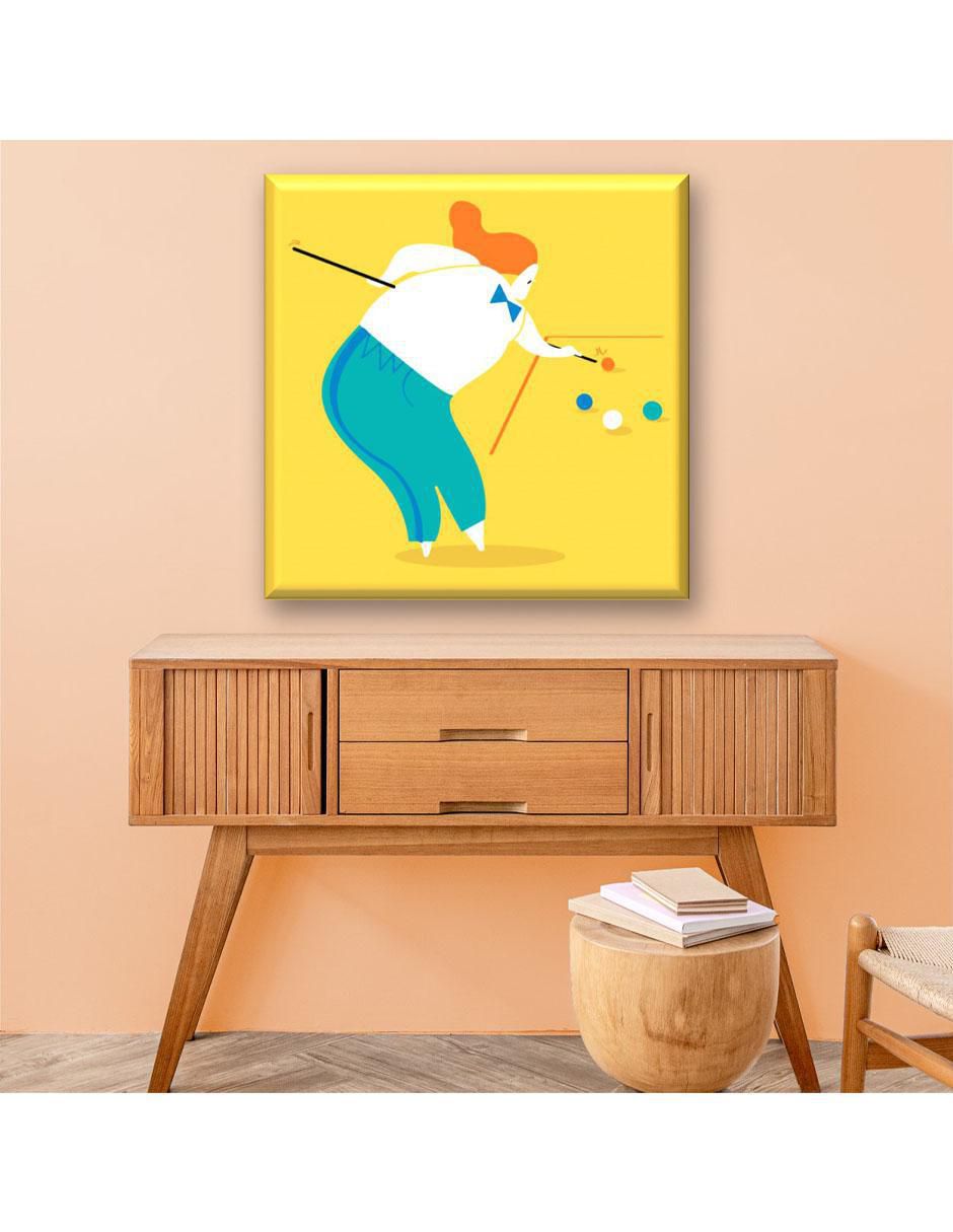 Cuadro decorativo Jugadora de billar 2