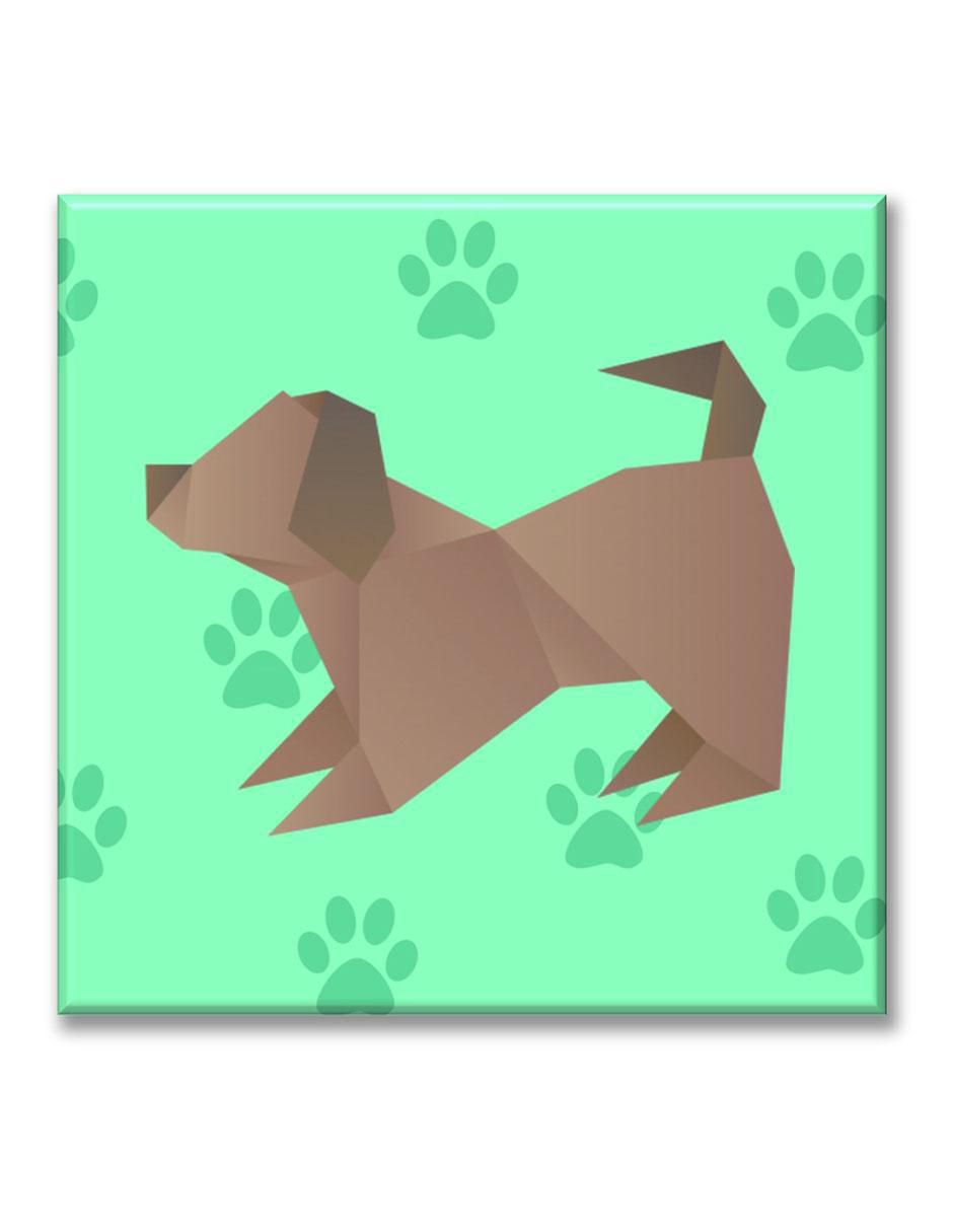 Cuadro decorativo Perro origami