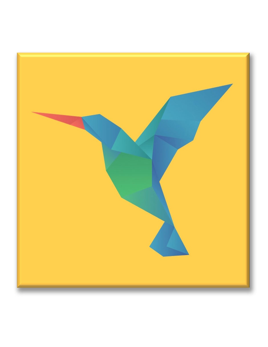 Cuadro decorativo Colibrí origami