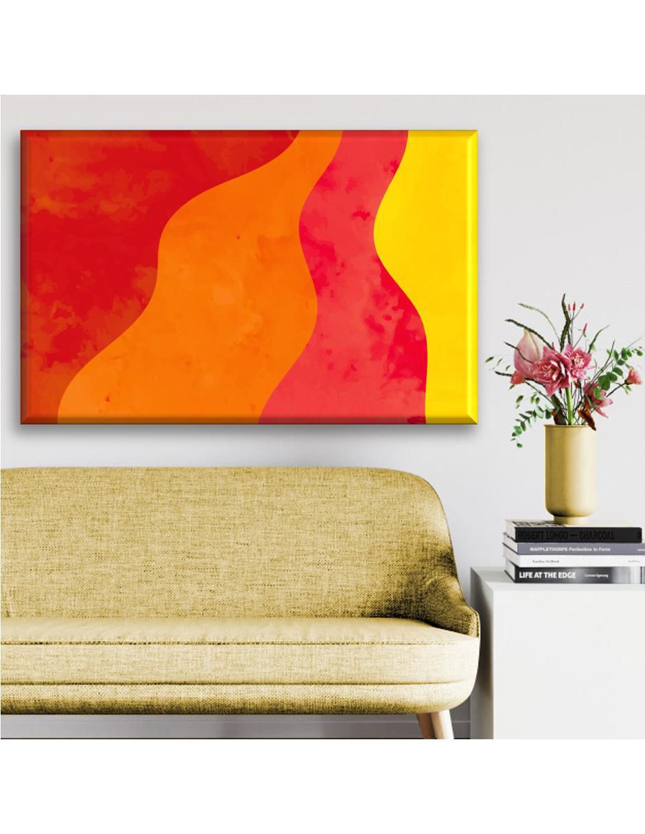 Cuadro decorativo Ondas naranjas 2