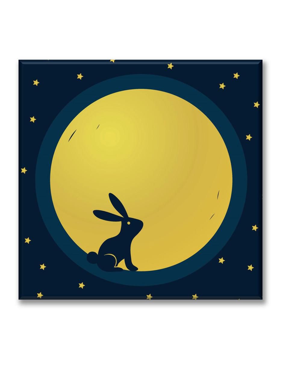 Cuadro decorativo Conejo en la luna
