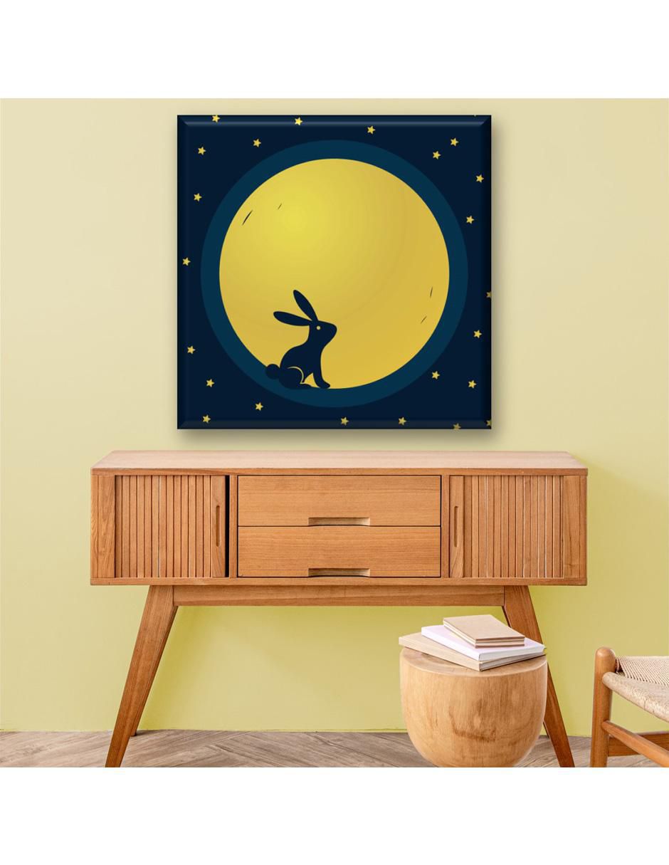 Cuadro decorativo Conejo en la luna 2