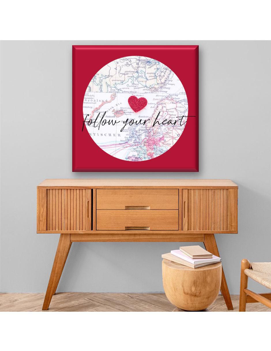 Cuadro decorativo Mapa corazón 2