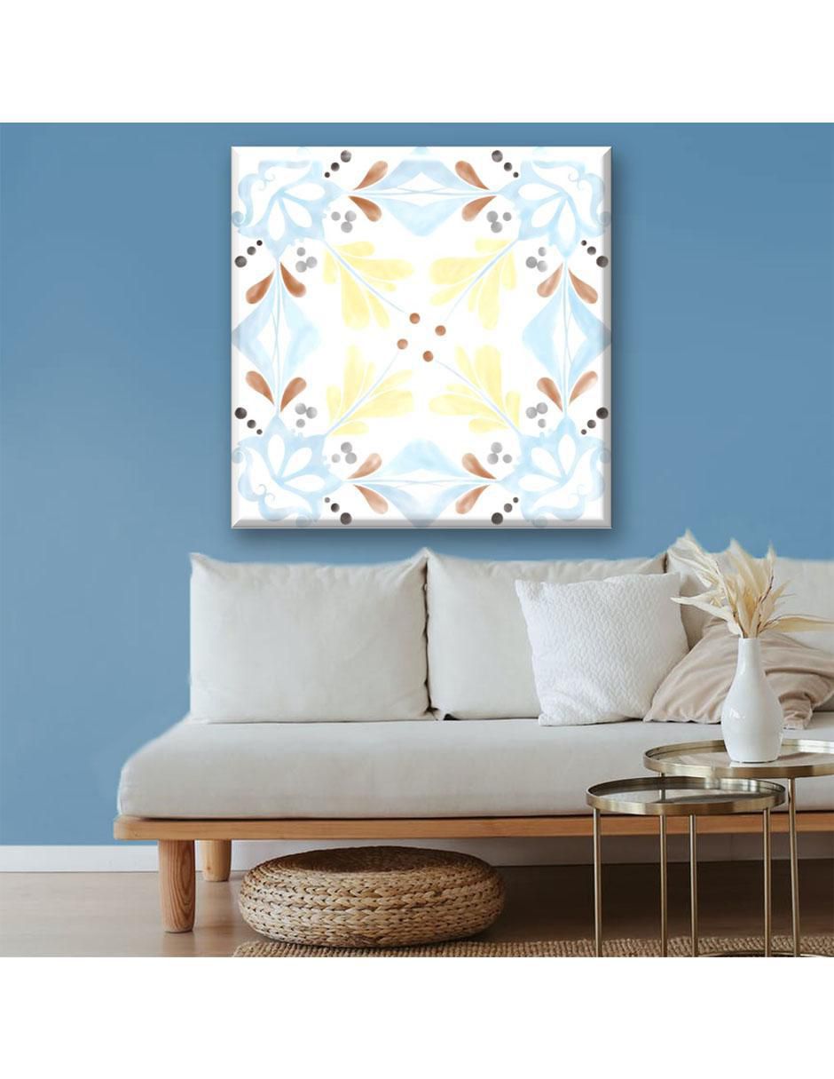 Cuadro decorativo Mosaico detalles amarillos 3